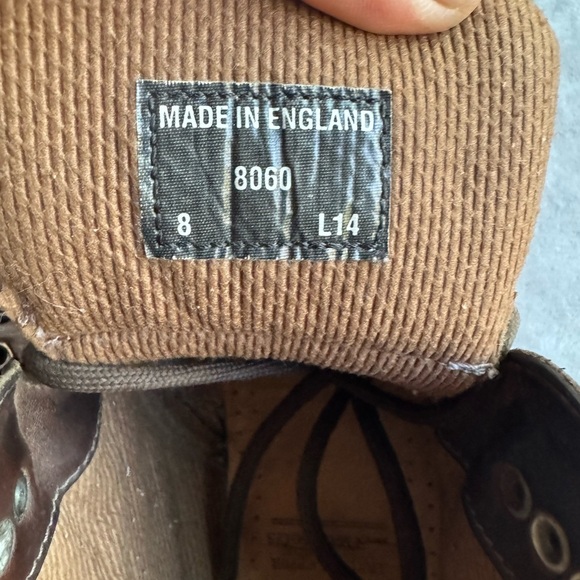 Vintage Dr. Martens Dark Brown Leather Men's Boots made in England - Picture 9 of 11